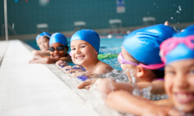 Children swimming