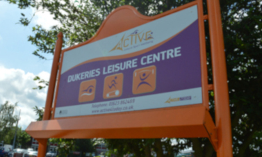 Dukeries Leisure Centre signage