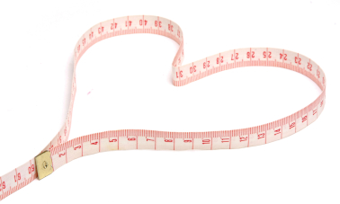 Heart shaped tape measure