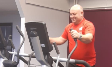 Man using fitness machine at the Gym at Dukeries Leisure Centre
