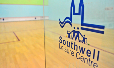 Squash court entrance at Southwell Leisure Centre