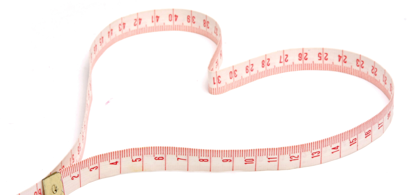 Heart shaped tape measure